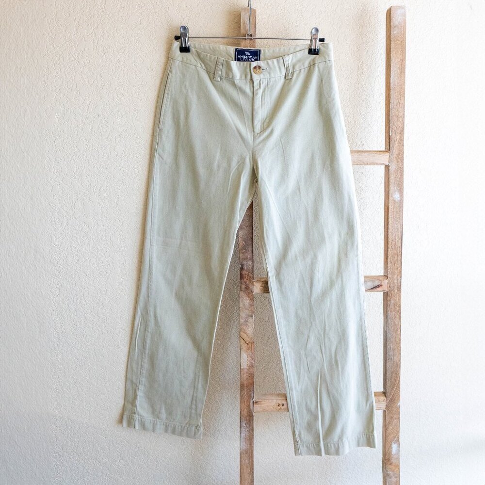 American Living Pants Kids Sz 14 Khaki 100% Cotton Straight Leg Chinos
